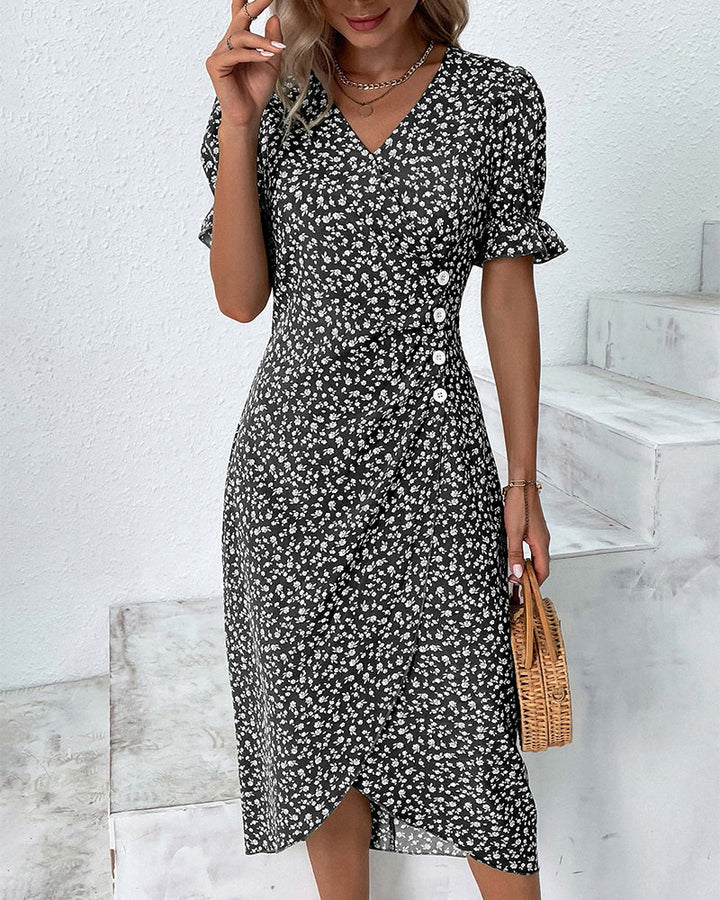 Women's Wrap Midi Dress