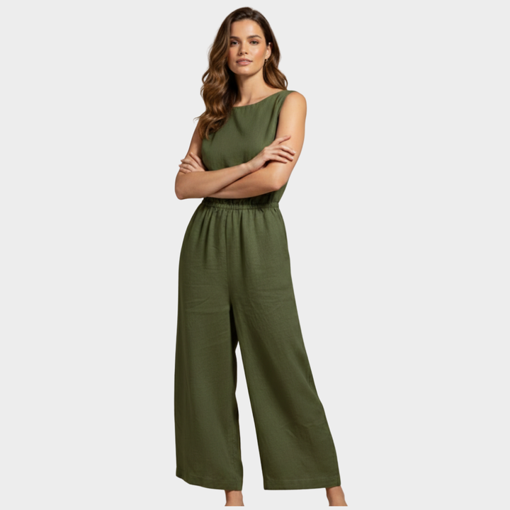 Women’s Sleeveless Wide-Leg Jumpsuit