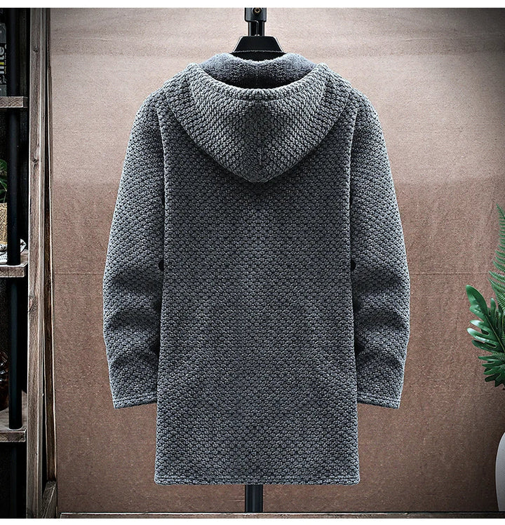 spring jacket hooded wool cashmere blend men