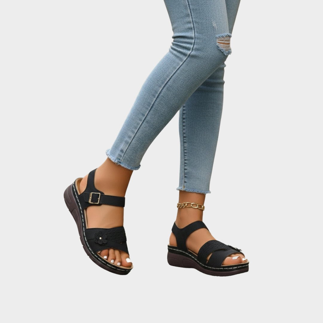 Comfortable Sandals Synthetic Leather Adjustable Strap