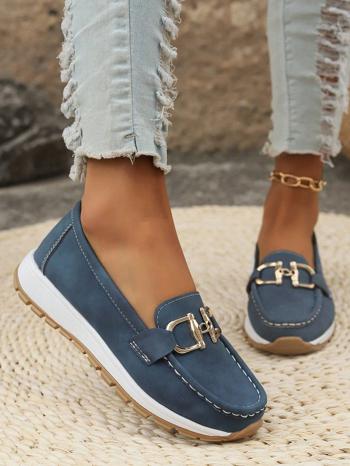 Women's Flat Buckle Loafers