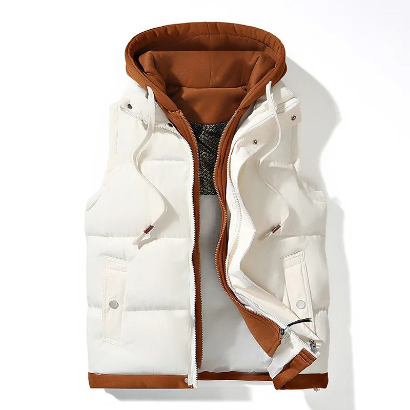 puffer gilet hooded insulated men