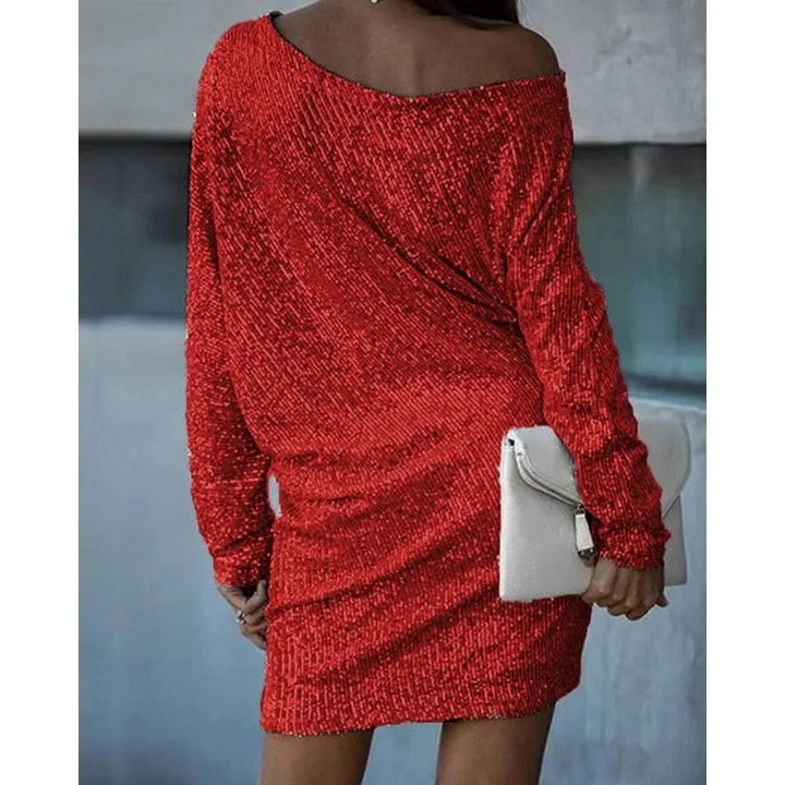 Women’s Sequin Dress Long Sleeve Fitted