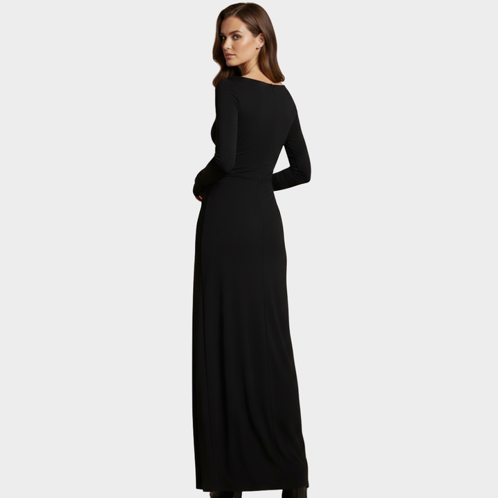 Maxi Dress Black Long Sleeve Jersey