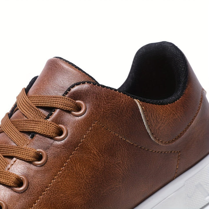 Walking shoes cushioned sole lace up men