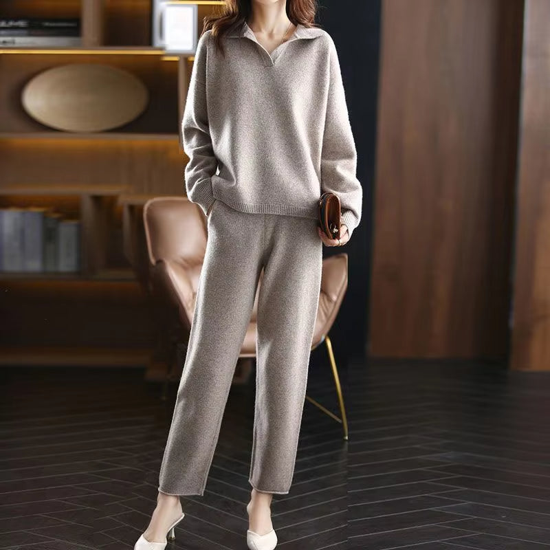 loungewear set cashmere knit women
