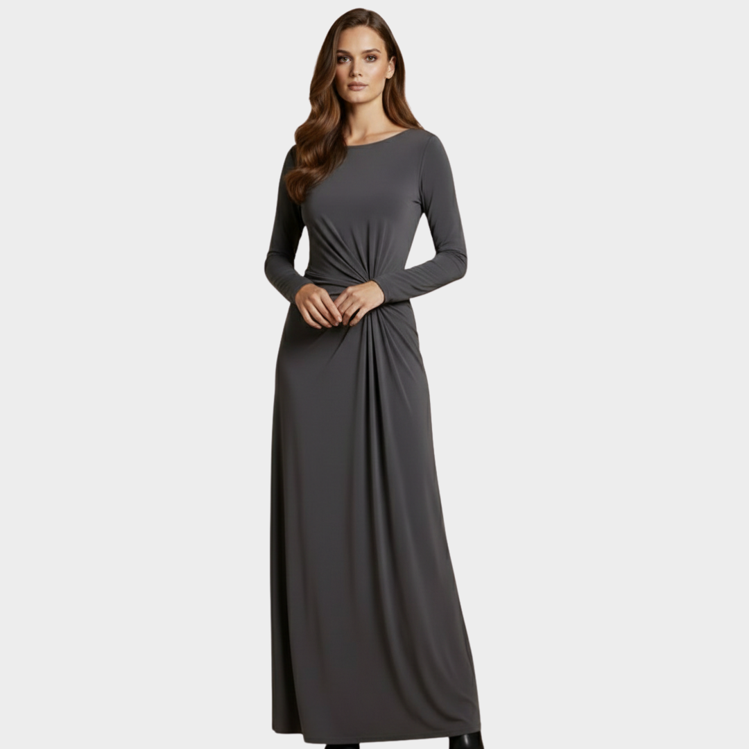 Maxi Dress Black Long Sleeve Jersey