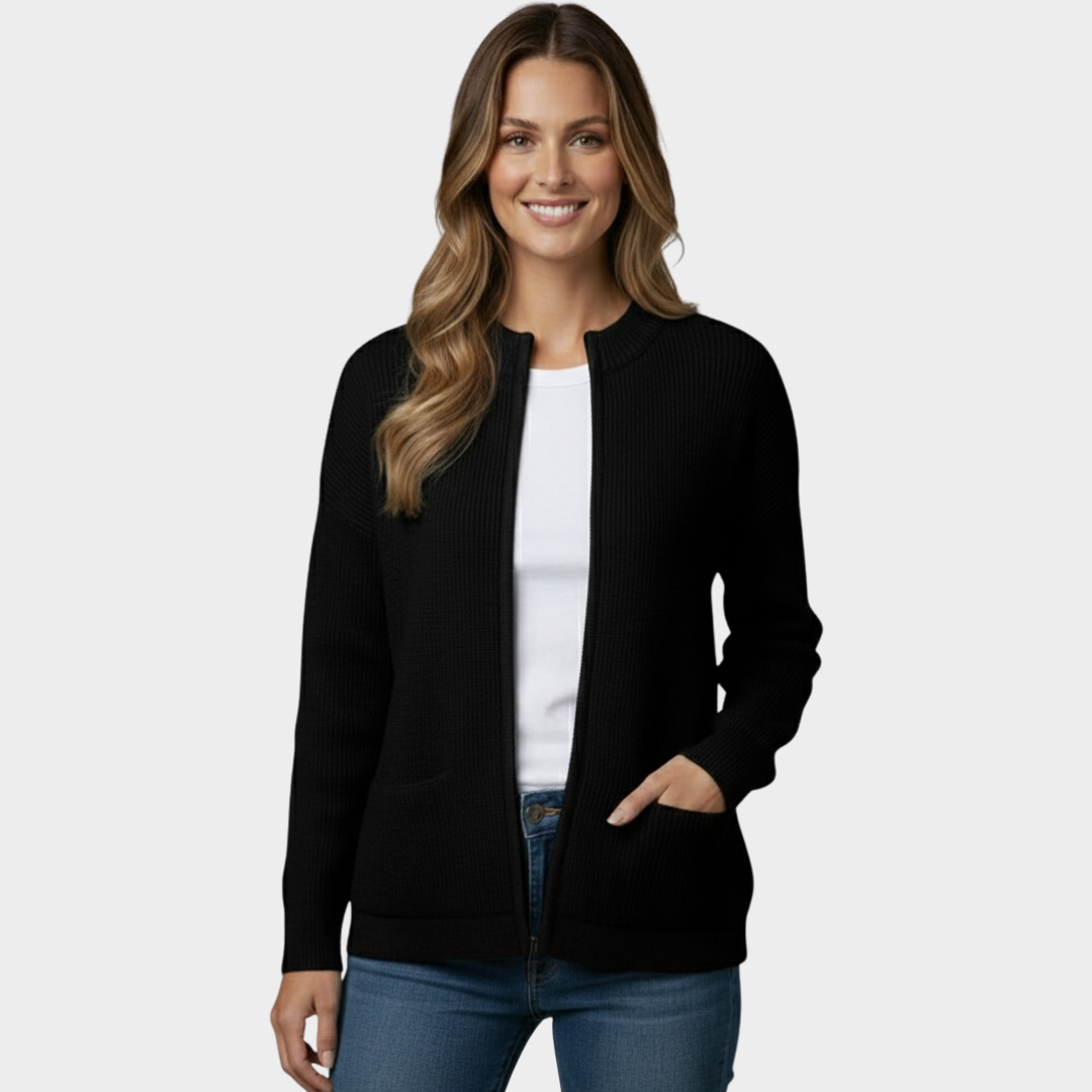 Women’s Knit Open-Front Cardigan with Pockets