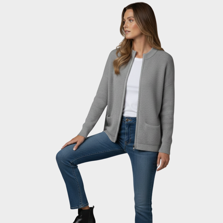 Women’s Knit Open-Front Cardigan with Pockets