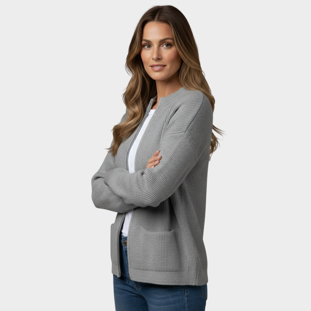 Women’s Knit Open-Front Cardigan with Pockets
