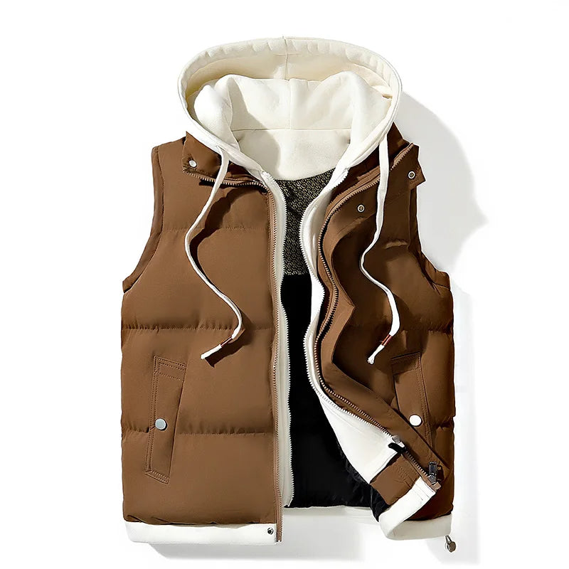 puffer gilet hooded insulated men