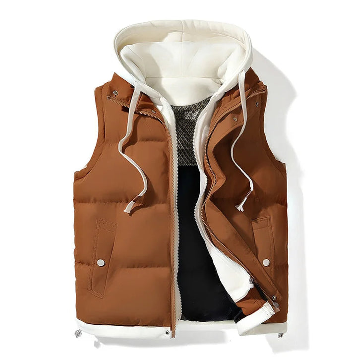 puffer gilet hooded insulated men