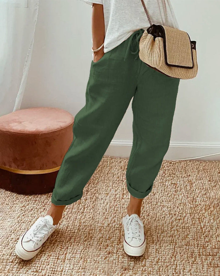 Women’s Cotton Sweatpants Relaxed Fit Elastic Waist