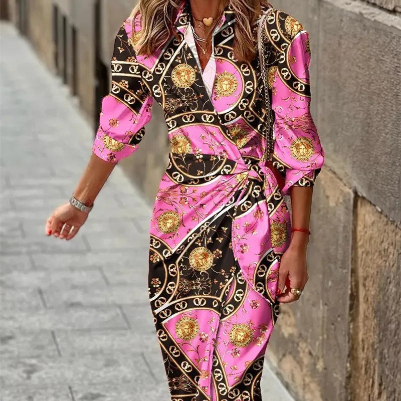 Women's Printed Wrap Dress
