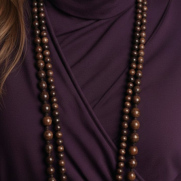 Midi Dress Knit Wrap Long Sleeve