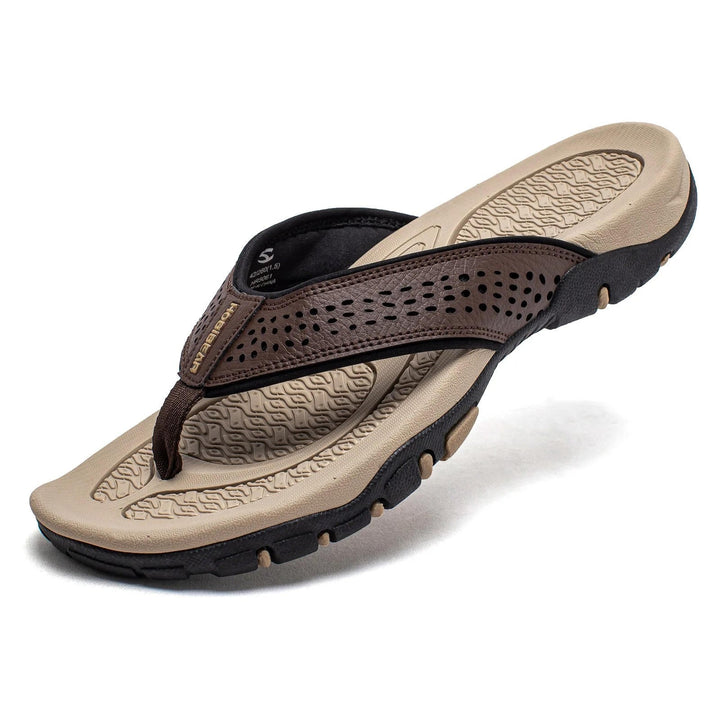 mens flip flops cushioned sole athletic