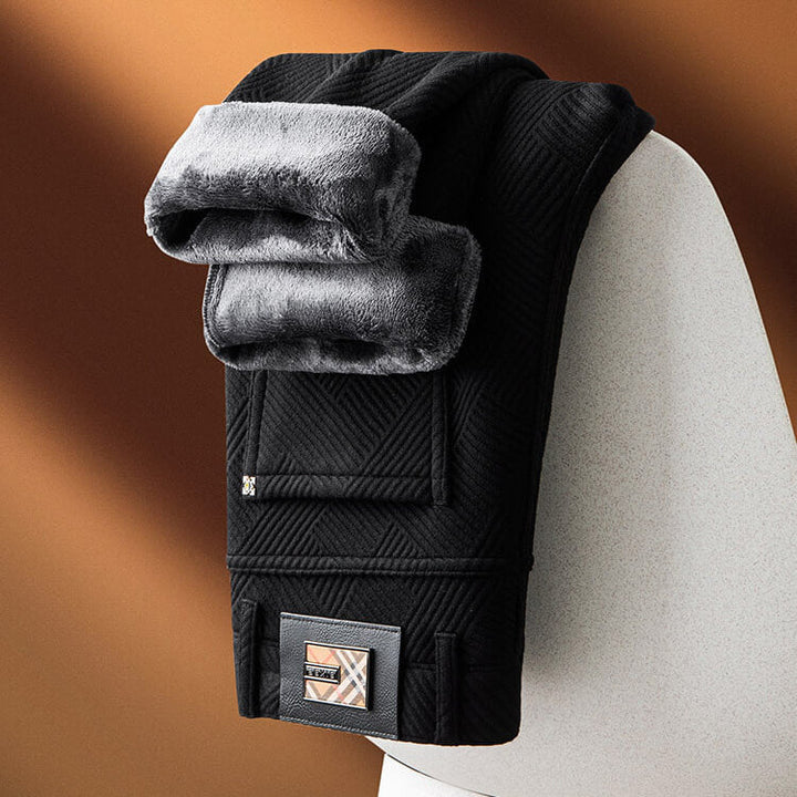 Men's Knit Pants with Jacquard Design