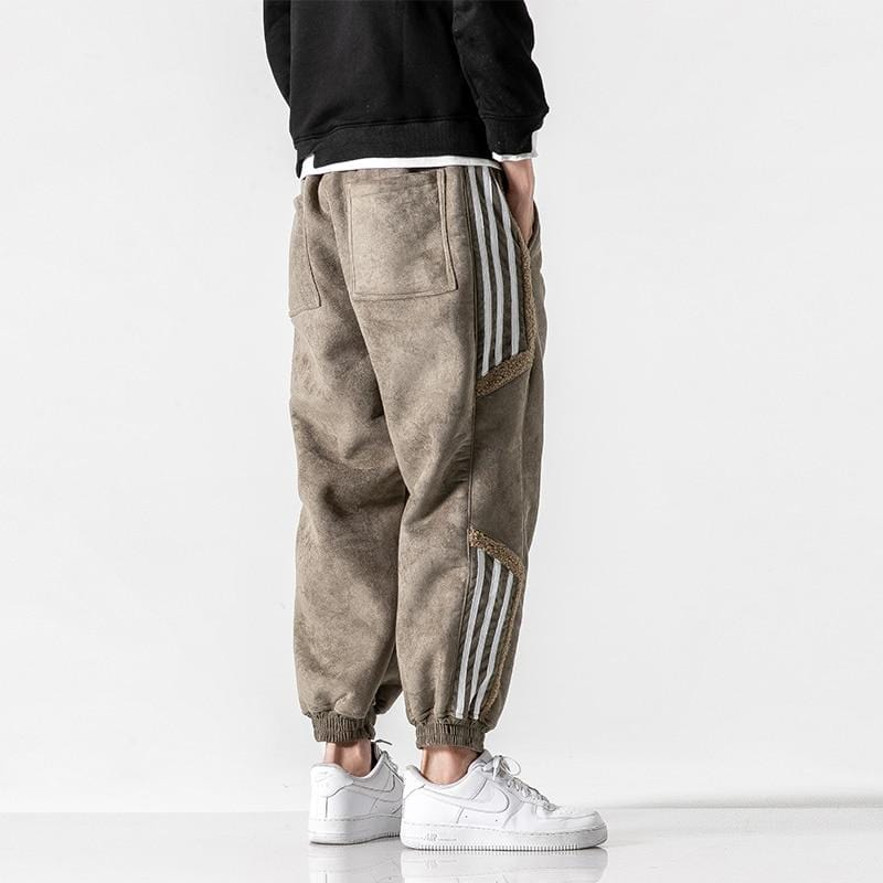 Casual Fleece-Lined Relaxed Fit Joggers for Stylish Streetwear