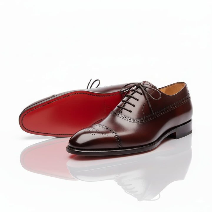 Men oxford brogue lace up dress shoes