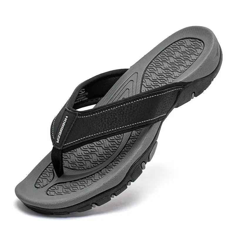 mens flip flops cushioned sole athletic