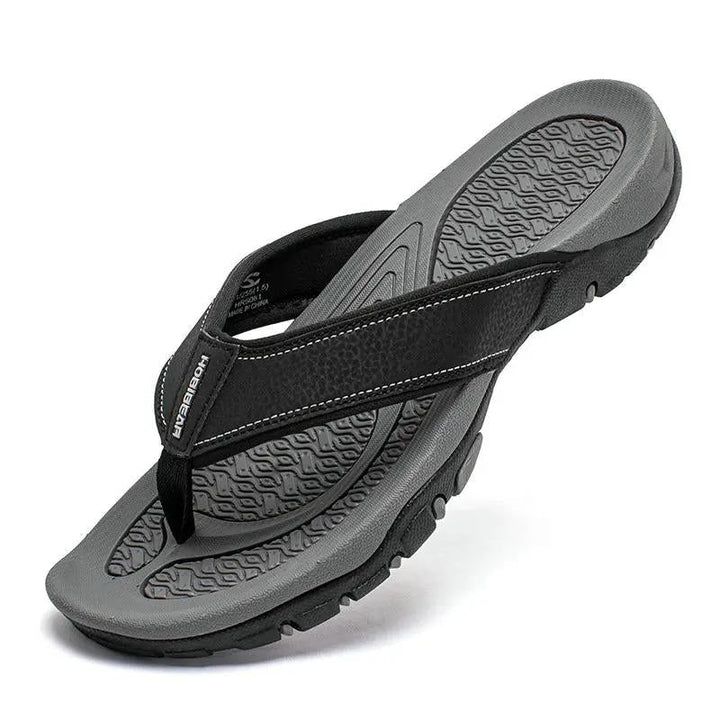 mens flip flops cushioned sole athletic