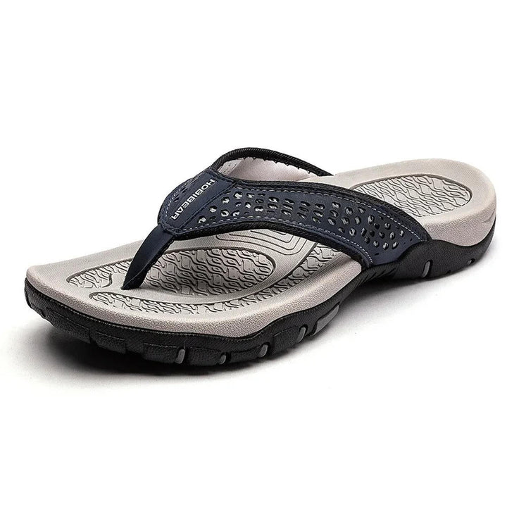mens flip flops cushioned sole athletic
