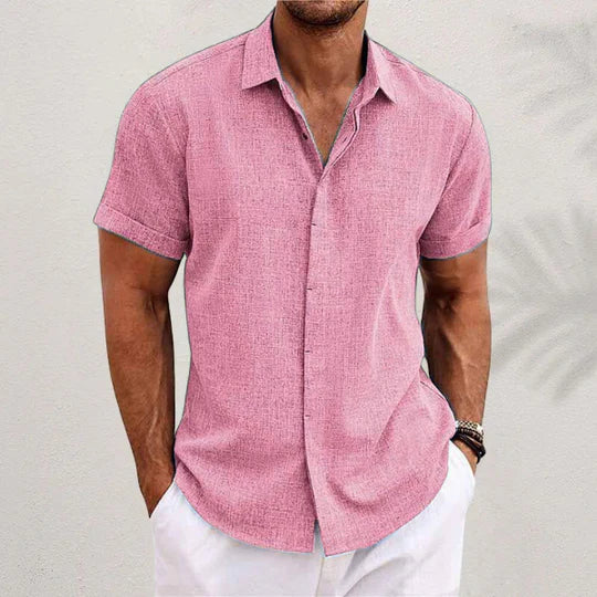 Men's Short Sleeve Summer Shirt - Classic Style for Spring and Summer