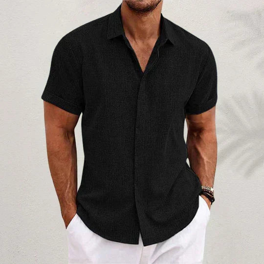 Men's Short Sleeve Summer Shirt - Classic Style for Spring and Summer