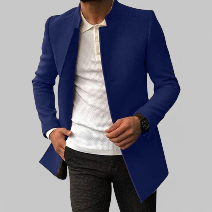Men's Winter Coat – Smart Casual Minimalist Button Design
