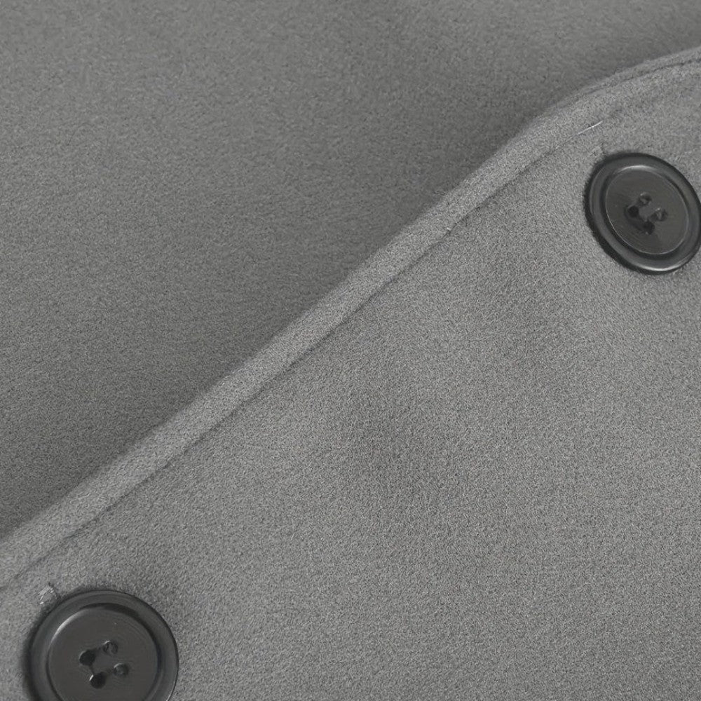 Men's Winter Coat – Smart Casual Minimalist Button Design