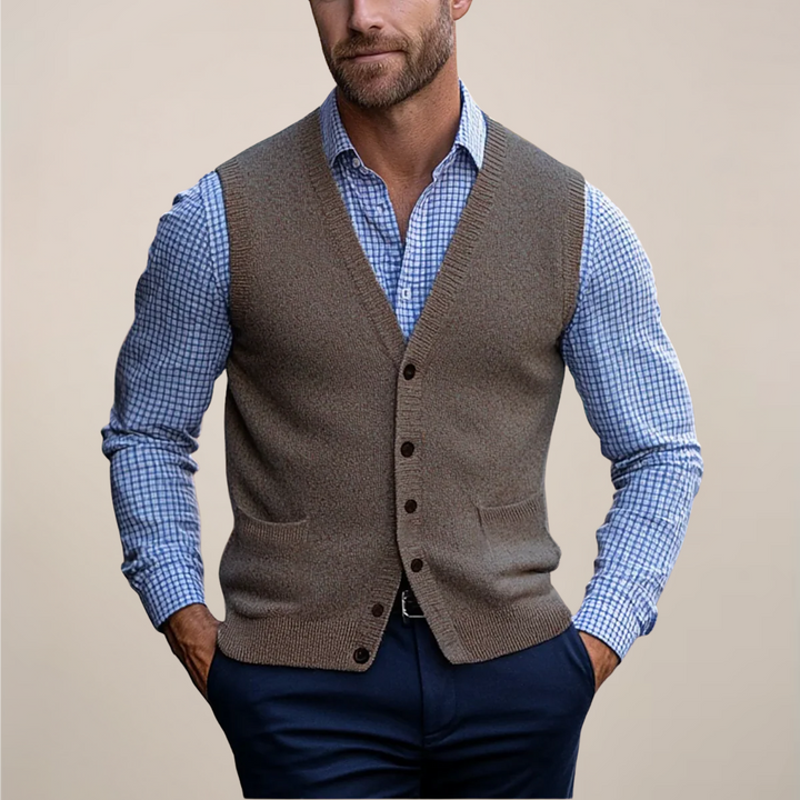 Men's Lightweight Sleeveless Vest Sweater