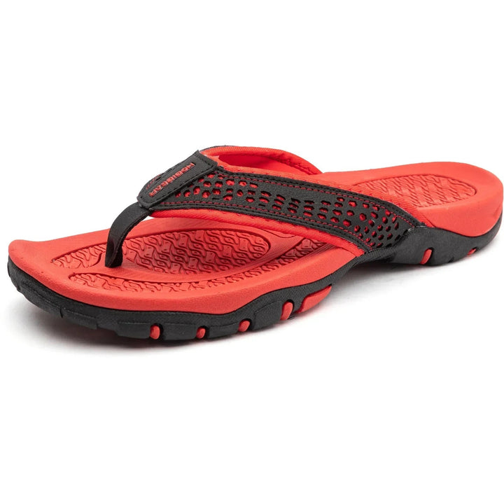 mens flip flops cushioned sole athletic