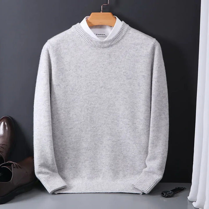 Men’s Cashmere Sweater Crew Neck Long Sleeve