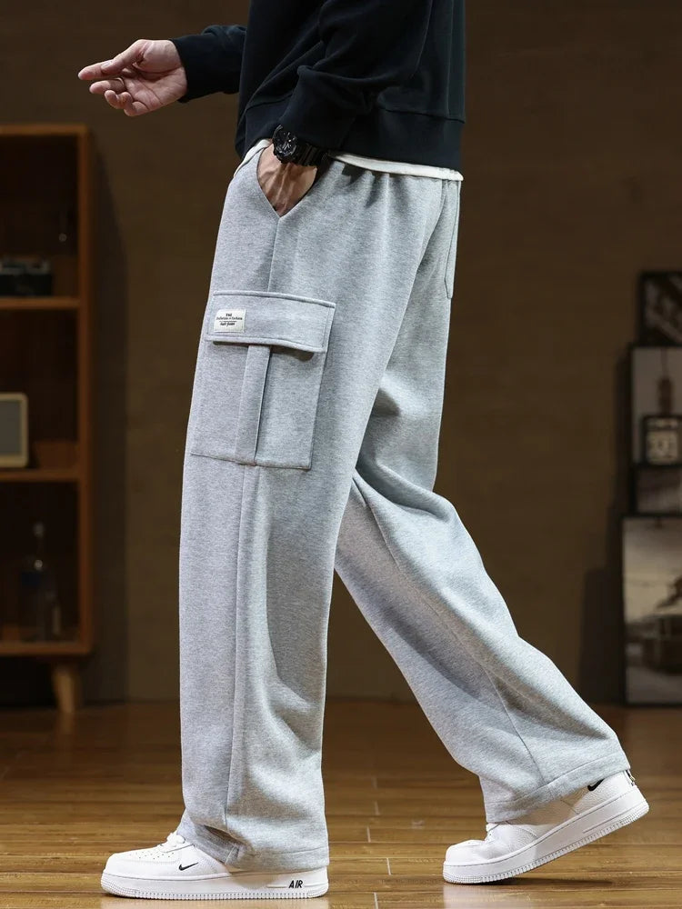 Men’s Cargo Sweatpants Relaxed Fit with Pockets