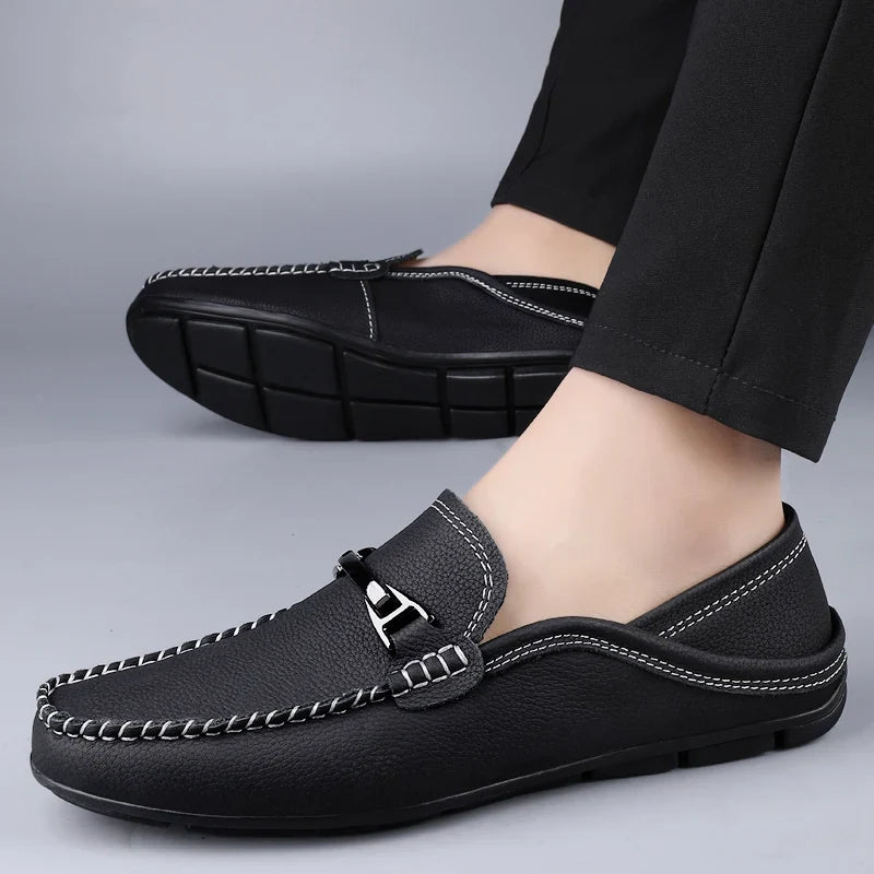Men’s Leather Loafers Slip On Casual Shoes