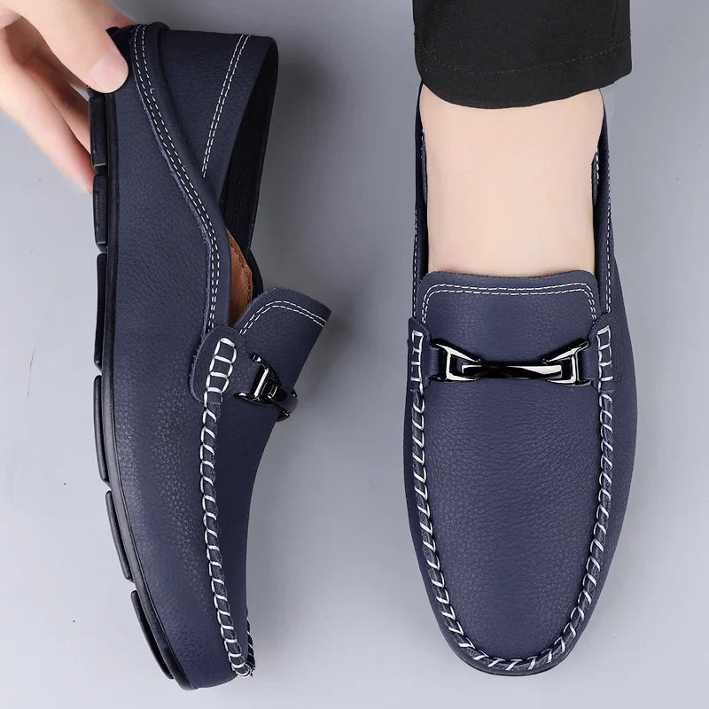 Men’s Leather Loafers Slip On Casual Shoes