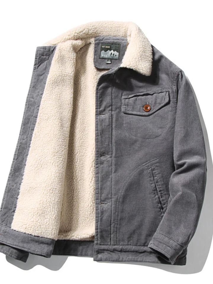 Men’s Sherpa Lined Jacket Heavyweight Cotton Outerwear