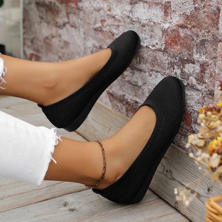 Women orthopedic loafers slip on flat sole