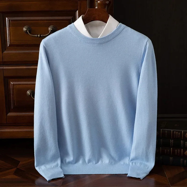 Men’s Cashmere Sweater Crew Neck Long Sleeve