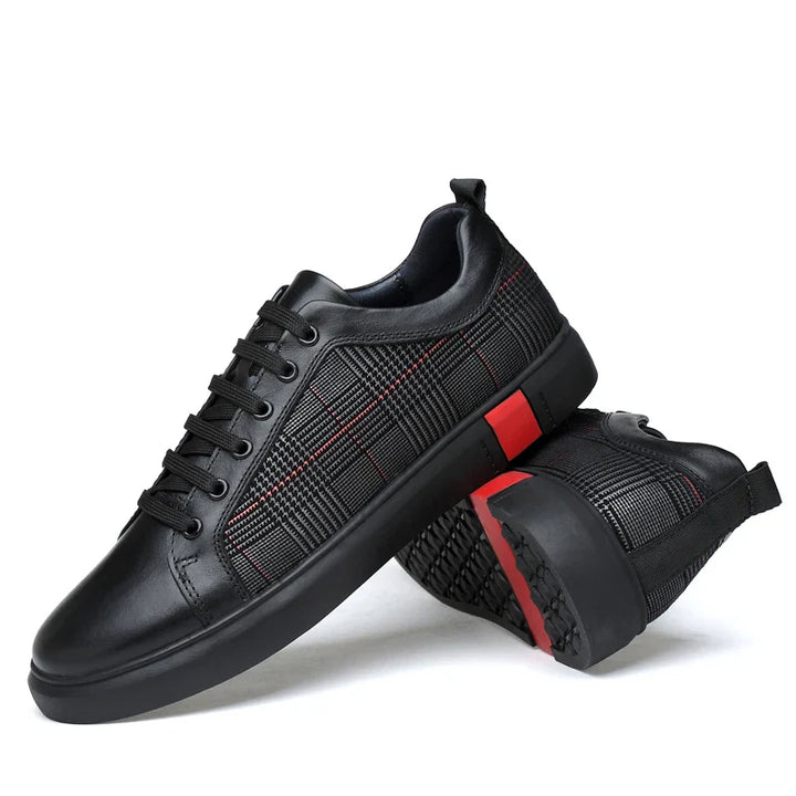 Men’s Leather Sneakers Low Top Lace Up