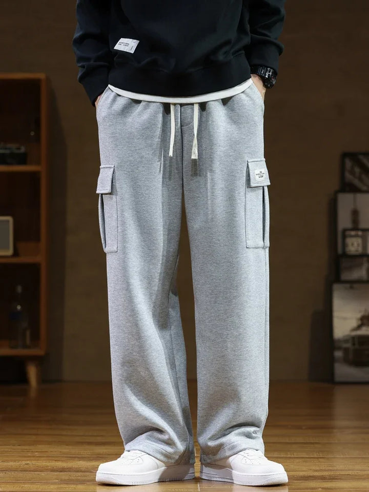 Men’s Cargo Sweatpants Relaxed Fit with Pockets