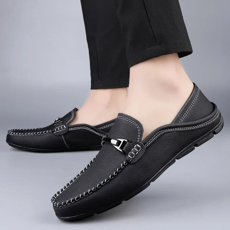 Men’s Leather Loafers Slip On Casual Shoes