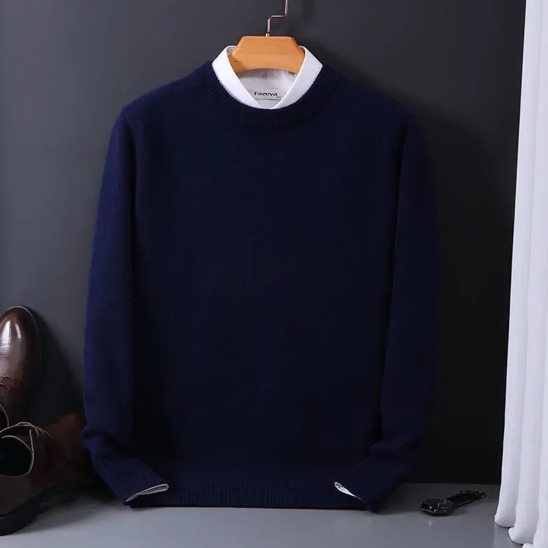 Men’s Cashmere Sweater Crew Neck Long Sleeve