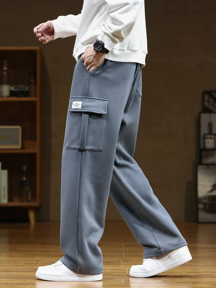 Men’s Cargo Sweatpants Relaxed Fit with Pockets