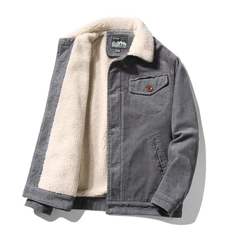 Men’s Sherpa Lined Jacket Heavyweight Cotton Outerwear