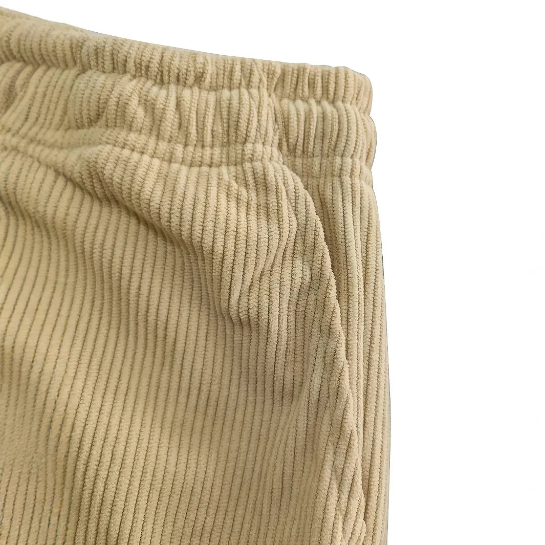 Men’s Corduroy Sweatpants Drawstring Waist Relaxed Fit