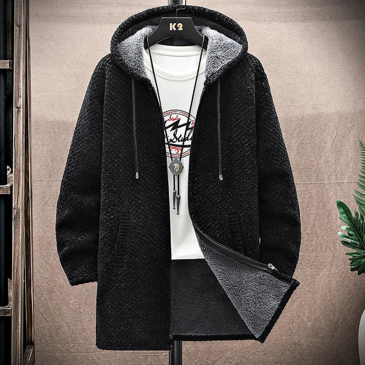 spring jacket hooded wool cashmere blend men