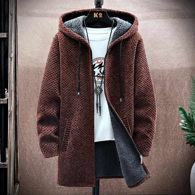 spring jacket hooded wool cashmere blend men