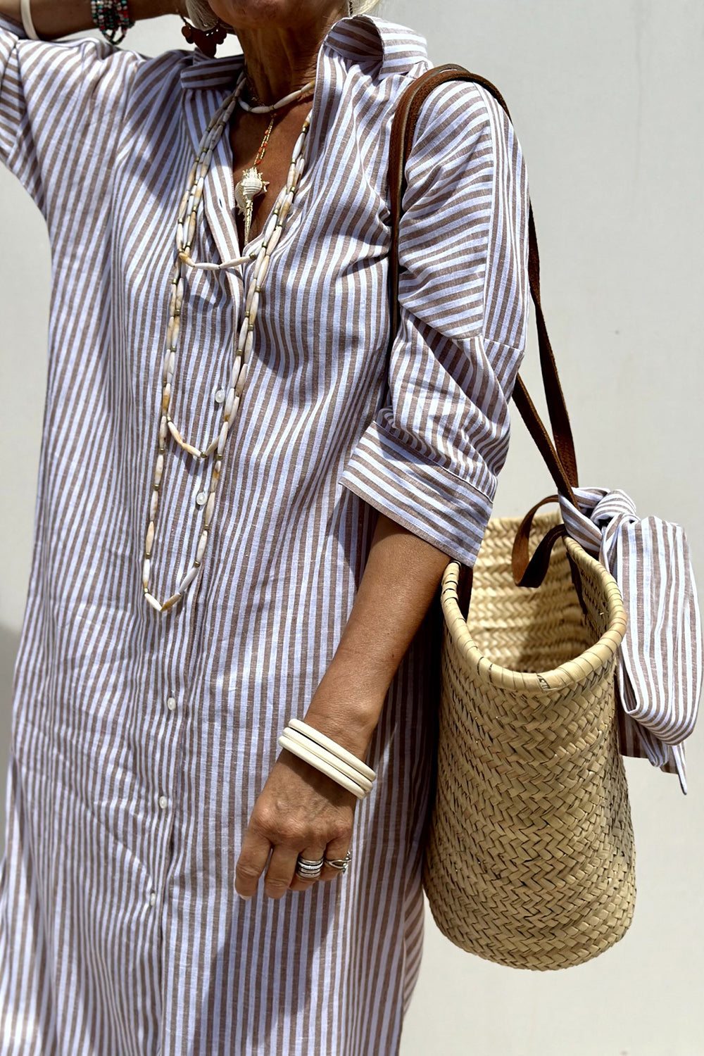 Women's Striped Shirt Dress