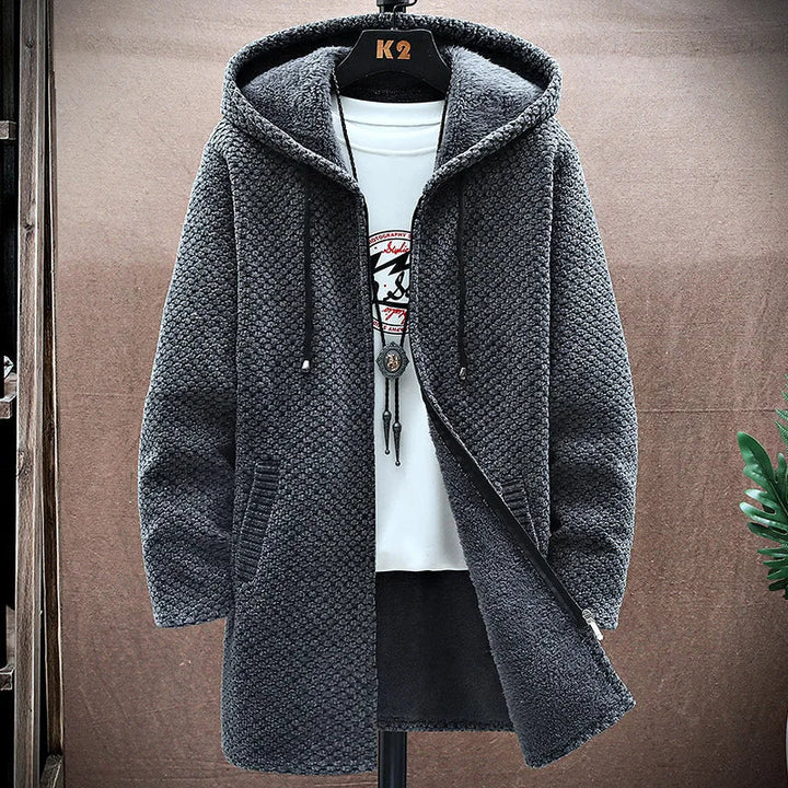 spring jacket hooded wool cashmere blend men